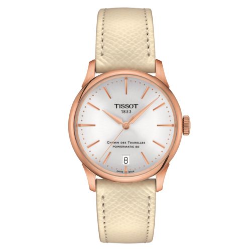 Tissot Chemin Des Tourelles Powermatic 80 34 Rose Gold / Silver